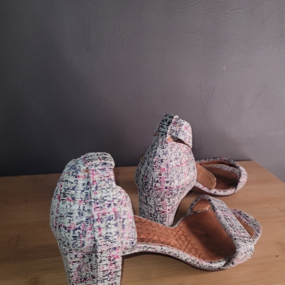 chie mihara sandles tweed pink blue white multicolor size 39/8.5 - Picture 3 of 4
